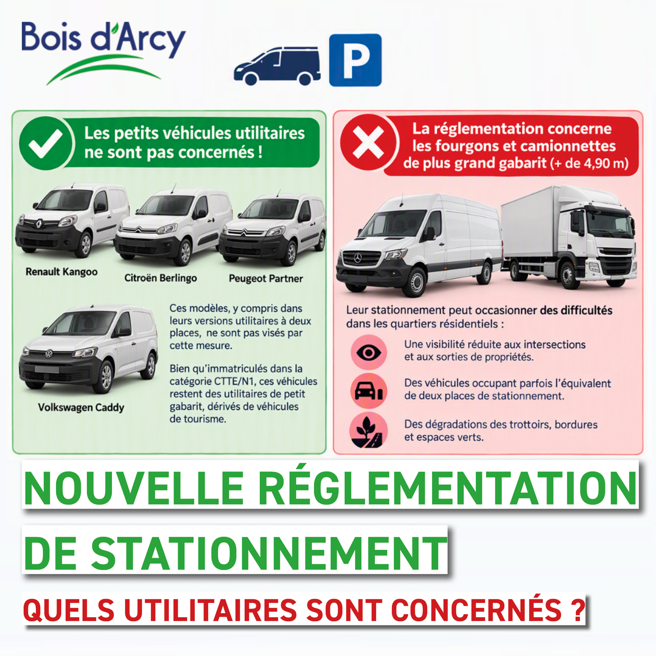 Stationnement à Bois d'Arcy